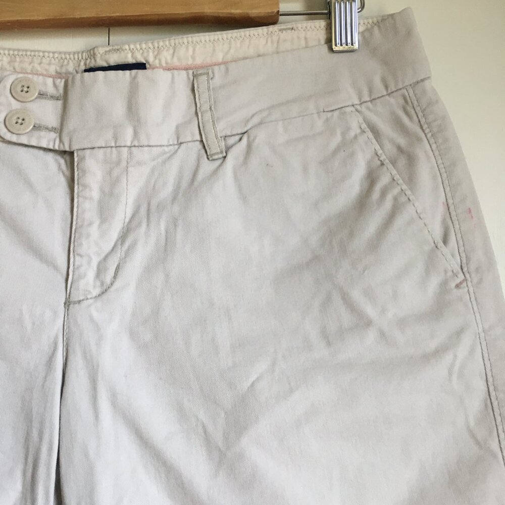 American Eagle Vintage Live Your Life Off-White Cotton Cuffed Shorts 8 - Picture 4 of 14